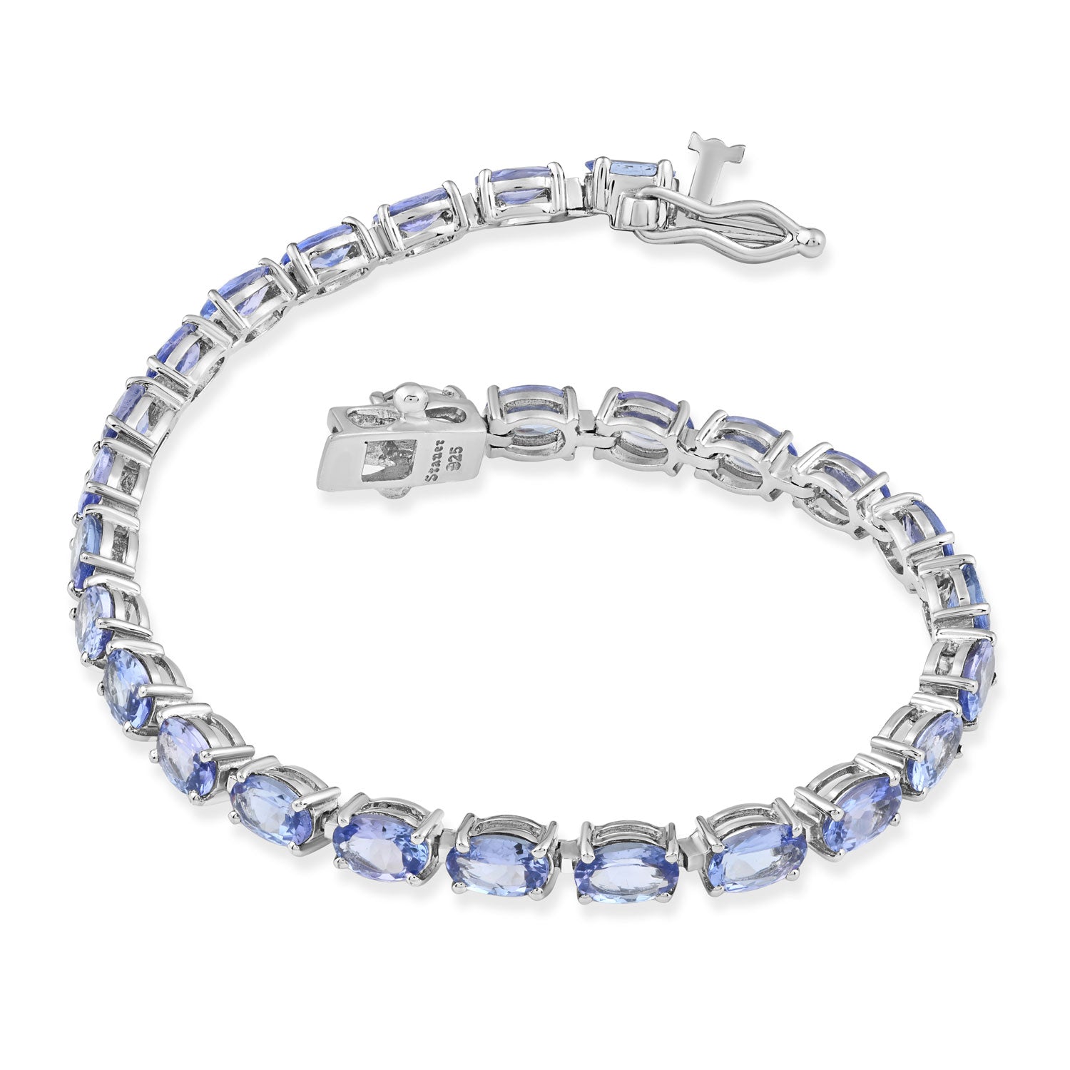 Women's Sterling Silver Tanzanite Tennis Bracelet