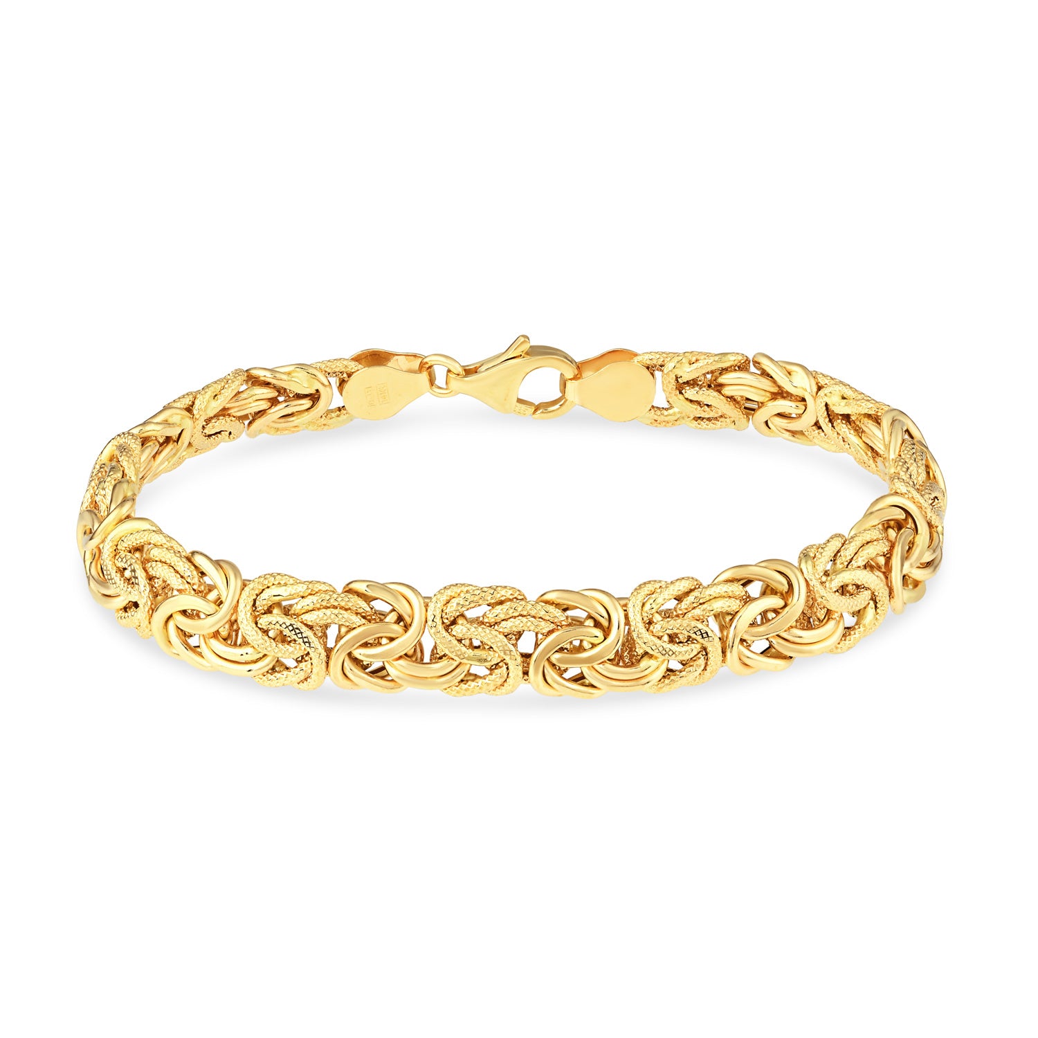 14KYG ITALIAN GOLD BYZANTINE BRACELET 7-1/2INCH