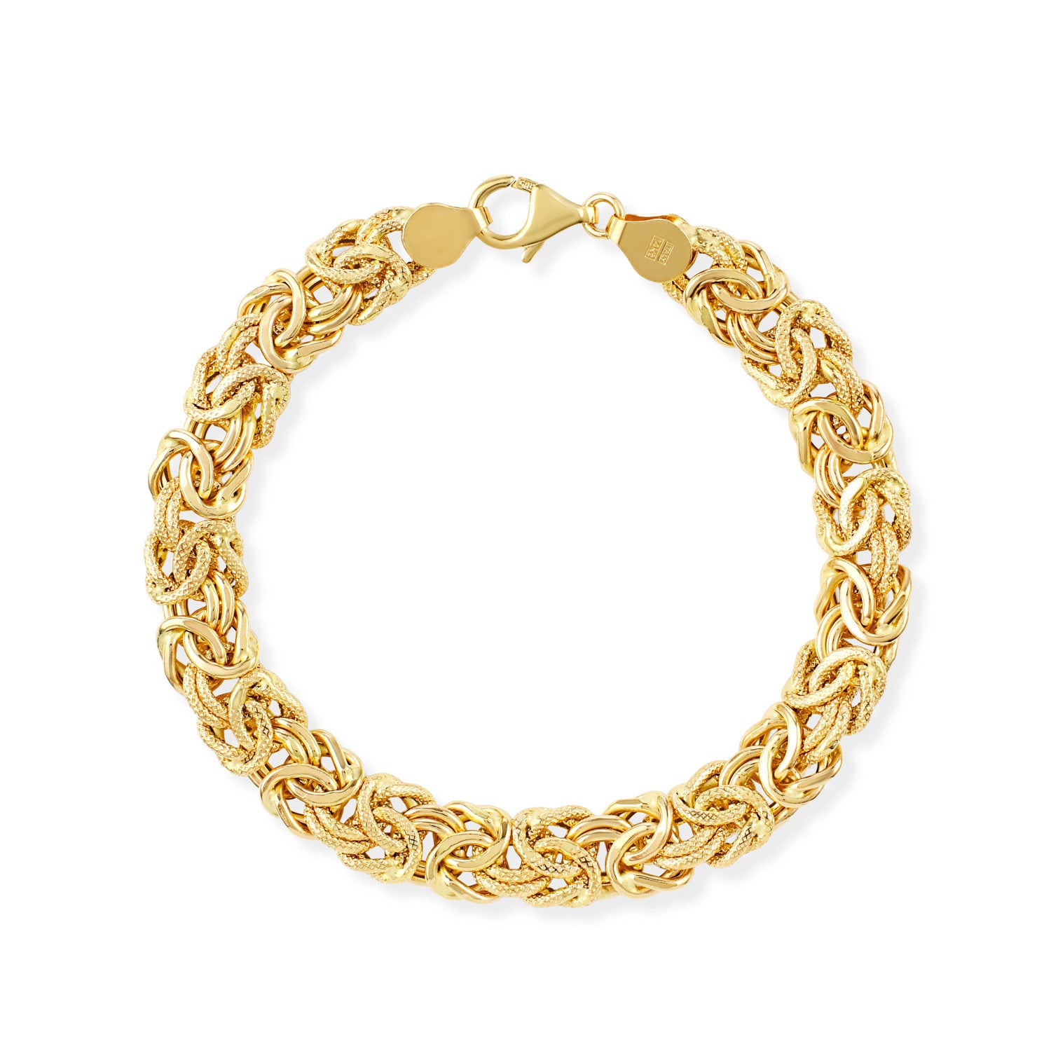 14KYG ITALIAN GOLD BYZANTINE BRACELET 7-1/2INCH