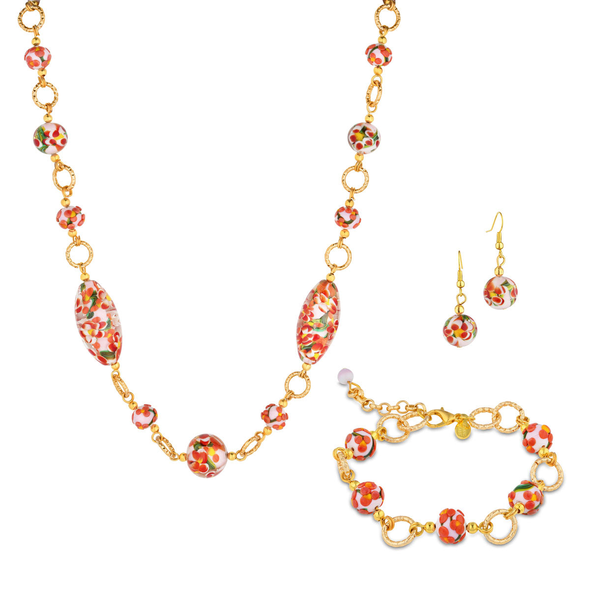Aurora Murano Necklace, Bracelet and Earrings
