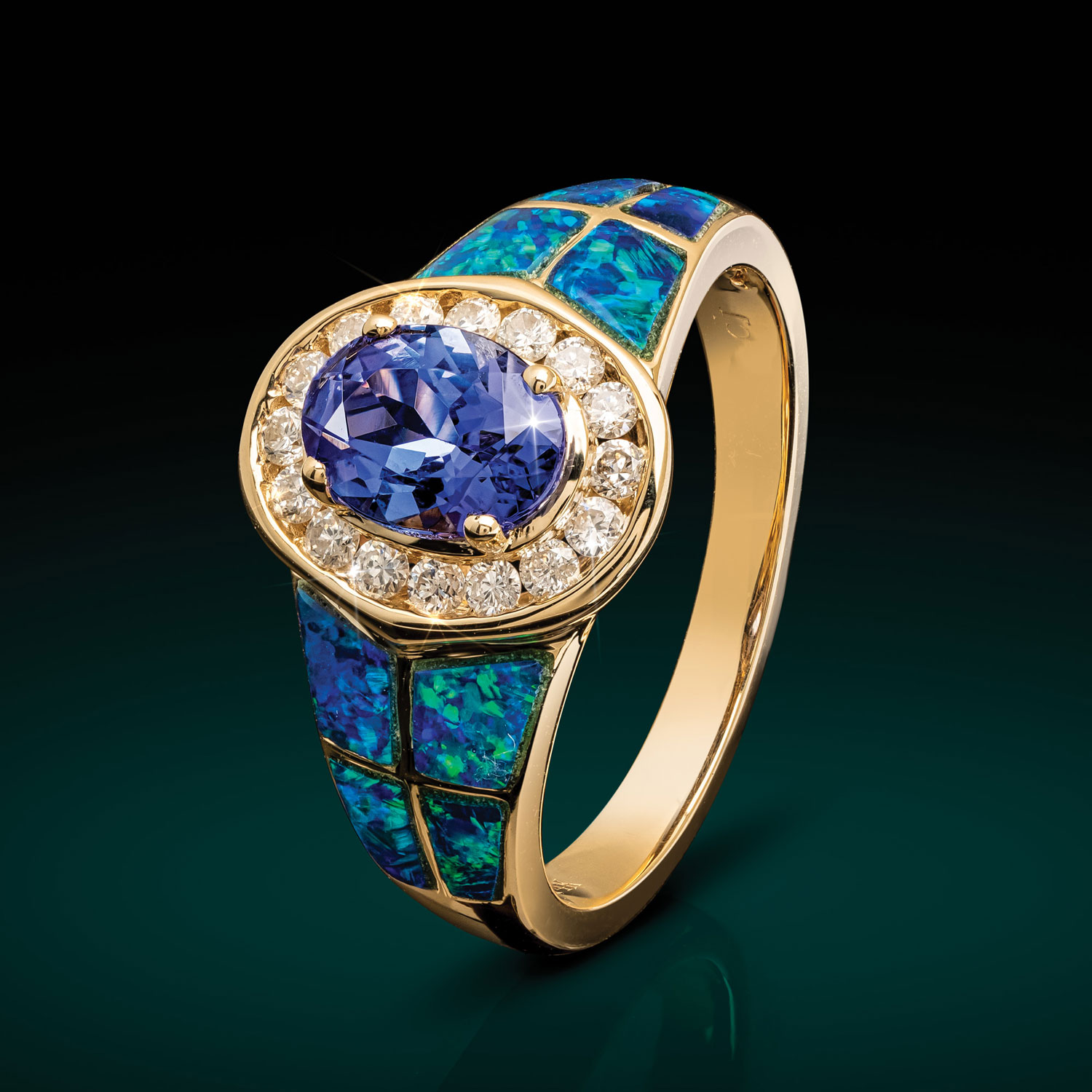 Close-up of gemstone craftsmanship