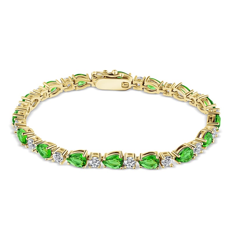 14K Gold-Finished Helenite Bracelet