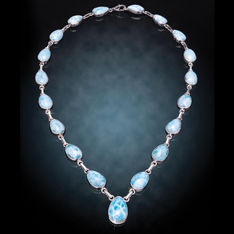 Larimar Pear Drop Necklace