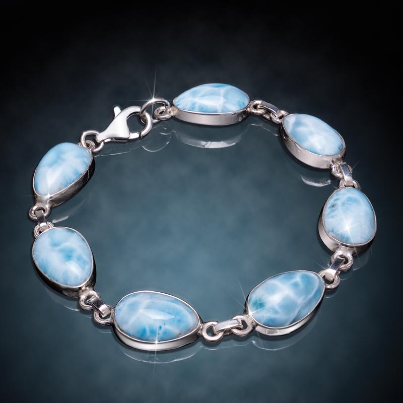 Larimar Pear Drop Bracelet