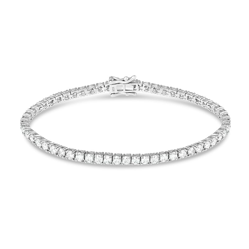 Sterling Silver Moissanite Tennis Bracelet