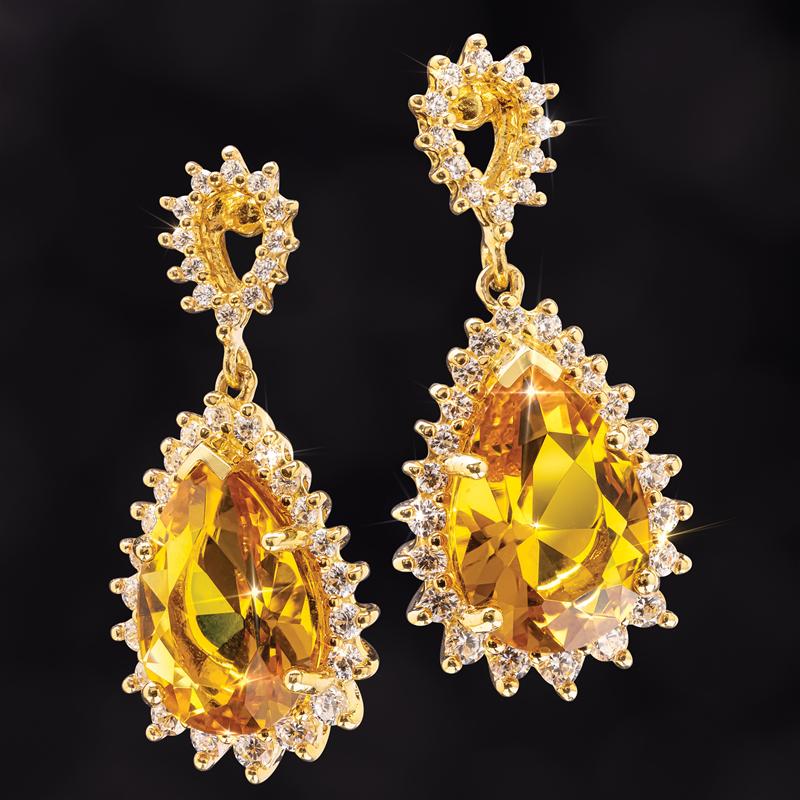 Sterling Silver Golden Helenite Earrings