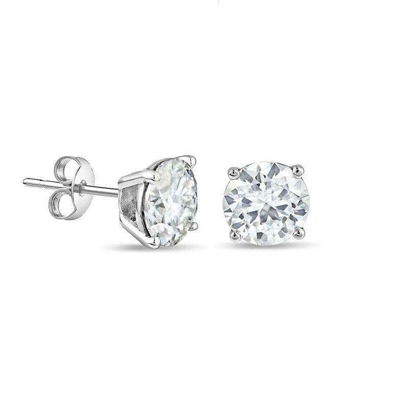 14K White Gold Moissanite Stud Earrings (2 ctw.)