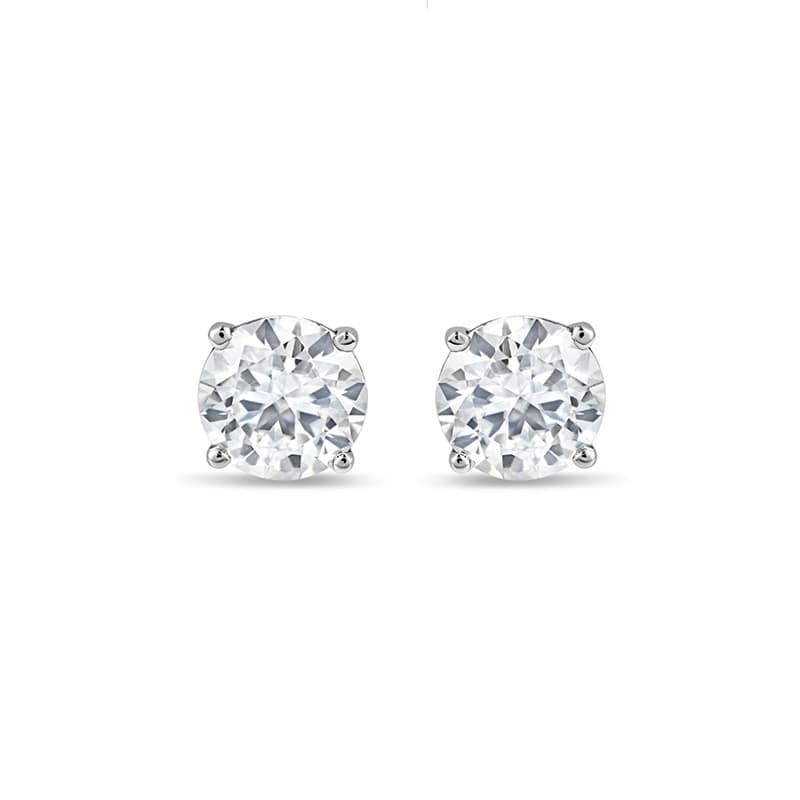 14K White Gold Moissanite Stud Earrings (2 ctw.)