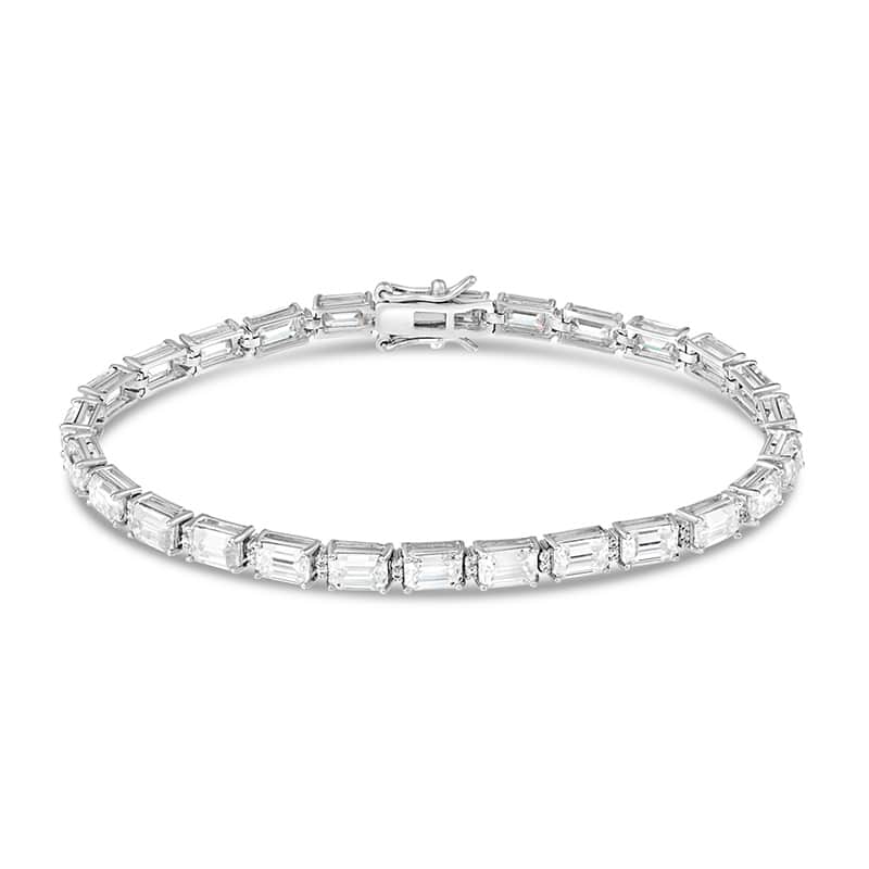 Emerald-cut Moissanite Bracelet