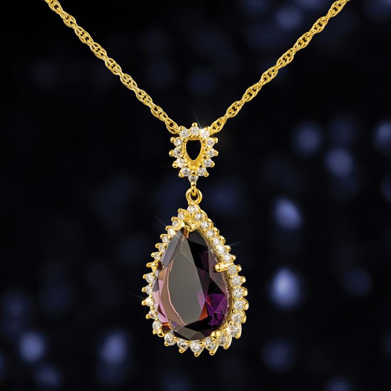 Purple Helenite Necklace