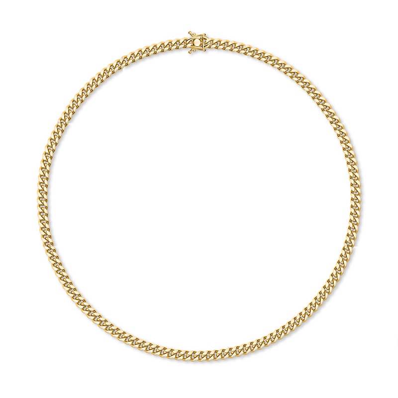 18k Yellow Gold Plated Cuban Necklace 24