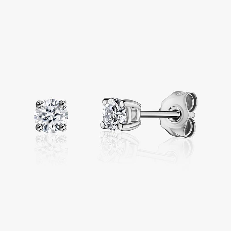 New Earth Lab Diamond Earrings 1/2 ctw White Gold