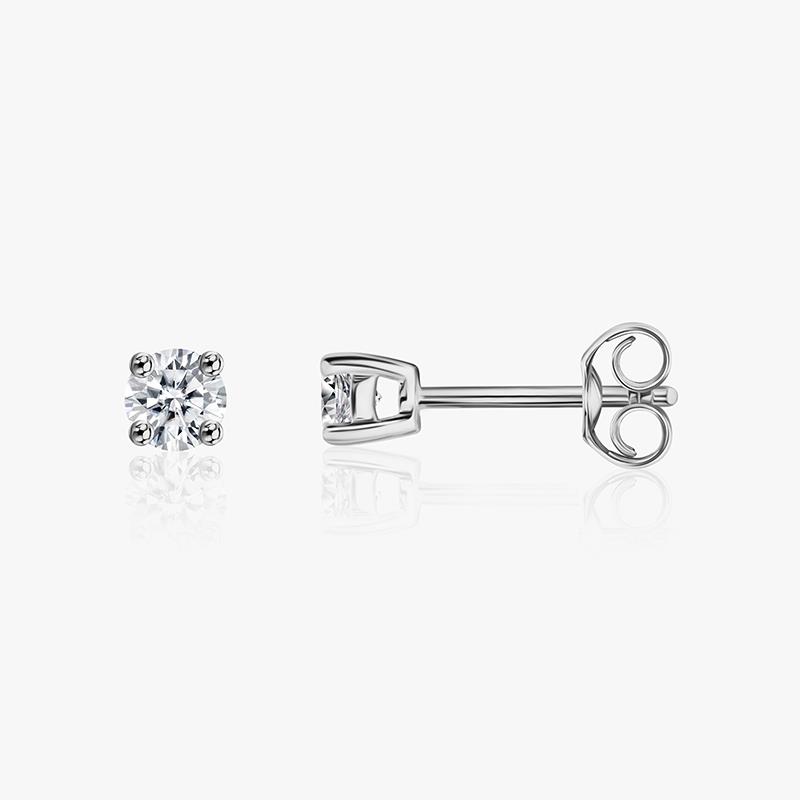 New Earth Lab Diamond Earrings 1/2 ctw White Gold
