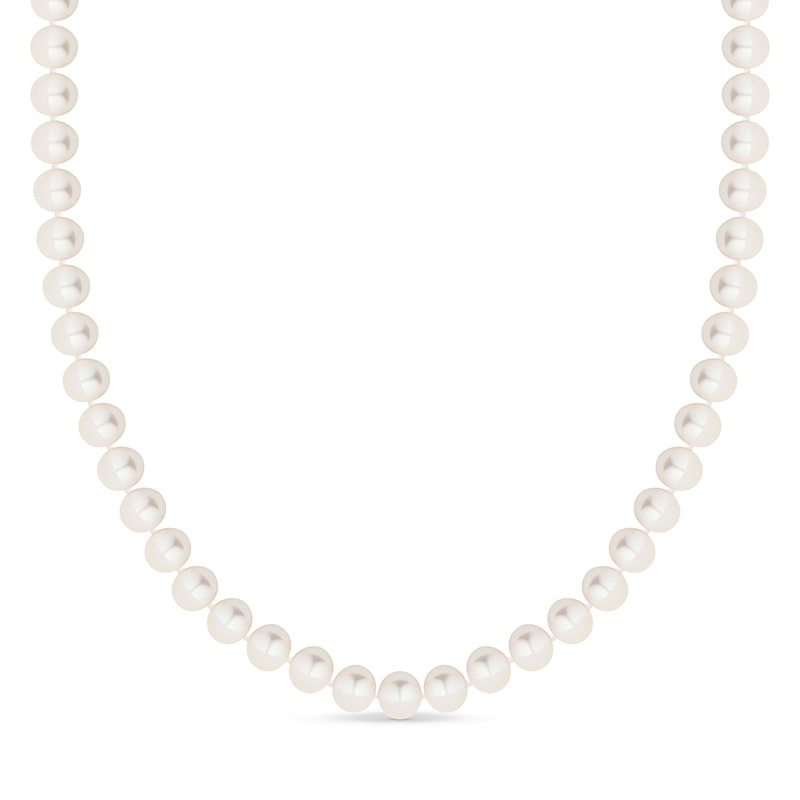 14K Yellow Gold and White Freshwater Pearl Necklace