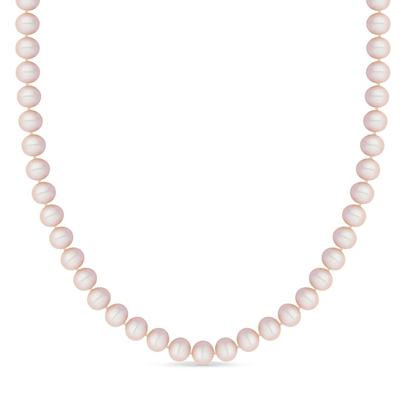 14K Yellow Gold and Pink Freshwater Pearl Necklace