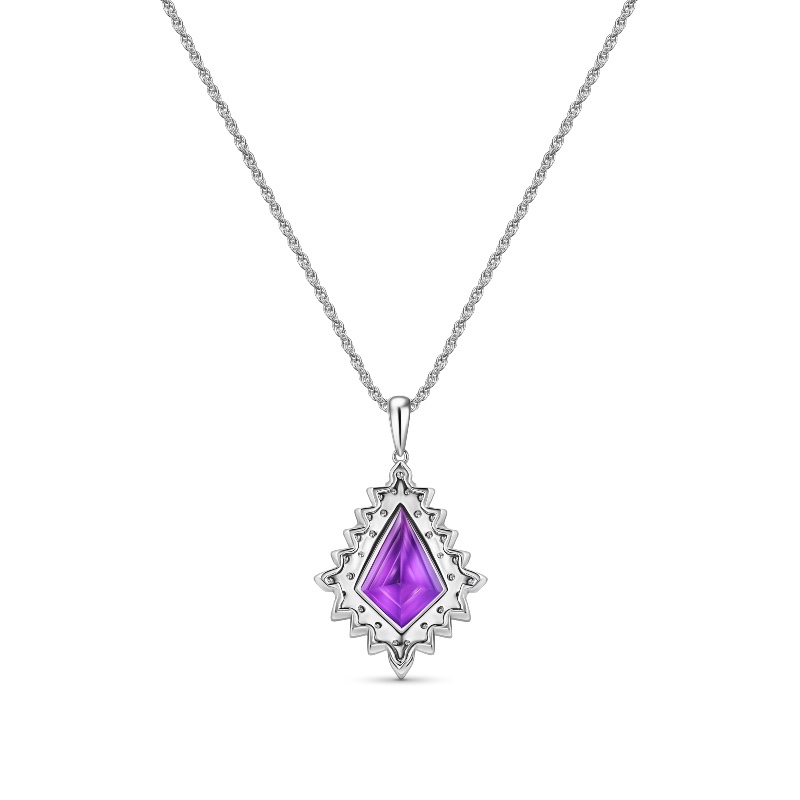 Sterling Silver African Amethyst Necklace