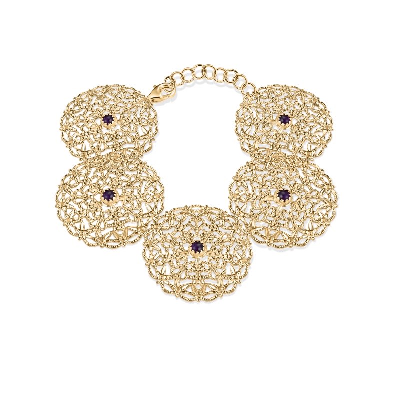 Italian-Made Lace and Amethyst