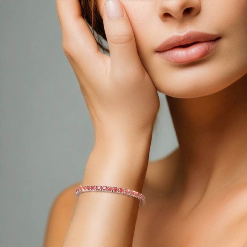 Sterling Silver Yellow Moissanite Bracelet
