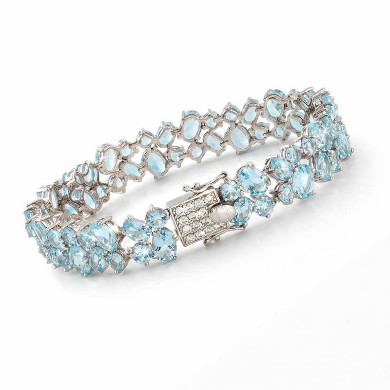 Sterling Silver Blue Topaz Bracelet