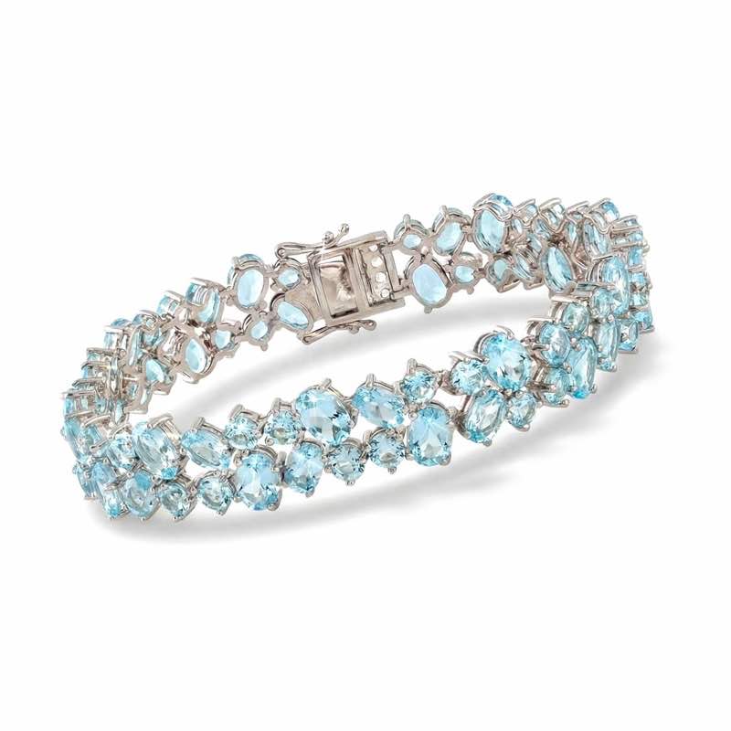Sterling Silver Blue Topaz Bracelet