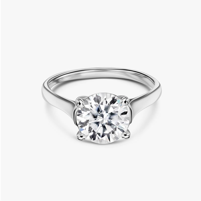 New Earth Lab Diamond Solitaire Ring 2 ct (14k white gold)